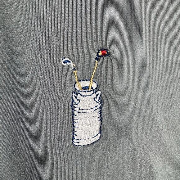 Fairway & Greene Quarter Zip Vest Mens M Gray Pullover Golf Embroidery Activewea - Picture 9 of 9